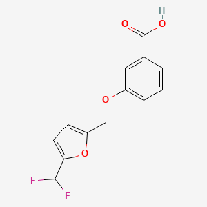 molecular formula C13H10F2O4 B2641962 3-[[5-(Difluoromethyl)furan-2-yl]methoxy]benzoic acid CAS No. 2248374-04-9