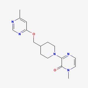 molecular formula C16H21N5O2 B2641968 1-methyl-3-(4-(((6-methylpyrimidin-4-yl)oxy)methyl)piperidin-1-yl)pyrazin-2(1H)-one CAS No. 2319805-57-5