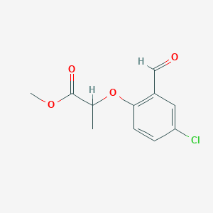 molecular formula C11H11ClO4 B2641969 Methyl 2-(4-chloro-2-formylphenoxy)propanoate CAS No. 1149804-15-8