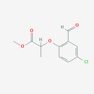 molecular formula C11H11ClO4 B2641969 2-(4-氯-2-甲酰苯氧基)丙酸甲酯 CAS No. 1149804-15-8