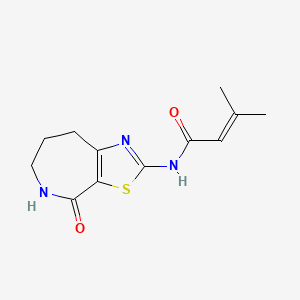 3-methyl-N-(4-oxo-5,6,7,8-tetrahydro-4H-thiazolo[5,4-c]azepin-2-yl)but-2-enamide