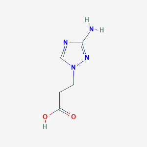 molecular formula C5H8N4O2 B2641985 3-(3-amino-1H-1,2,4-triazol-1-yl)propanoic acid CAS No. 1431963-70-0; 869941-63-9