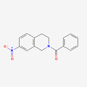 molecular formula C16H14N2O3 B2641994 (7-硝基-3,4-二氢异喹啉-2(1H)-基)(苯基)甲苯酮 CAS No. 855645-98-6