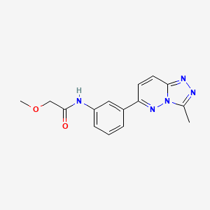 molecular formula C15H15N5O2 B2642008 2-methoxy-N-(3-(3-methyl-[1,2,4]triazolo[4,3-b]pyridazin-6-yl)phenyl)acetamide CAS No. 894054-06-9
