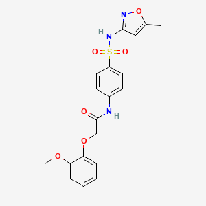 2-(2-methoxyphenoxy)-N-{4-[(5-methyl-1,2-oxazol-3-yl)sulfamoyl]phenyl}acetamide