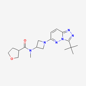 molecular formula C18H26N6O2 B2642024 N-(1-{3-叔丁基-[1,2,4]三唑并[4,3-b]哒嗪-6-基}氮杂环丁-3-基)-N-甲基氧杂环丁-3-甲酰胺 CAS No. 2200618-16-0