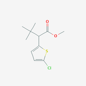 molecular formula C11H15ClO2S B2642025 Methyl 2-(5-chlorothiophen-2-yl)-3,3-dimethylbutanoate CAS No. 2106480-16-2