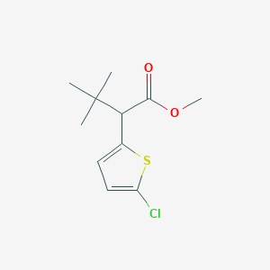 molecular formula C11H15ClO2S B2642025 methyl2-(5-chlorothiophen-2-yl)-3,3-dimethylbutanoate CAS No. 2106480-16-2