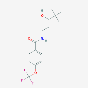 molecular formula C15H20F3NO3 B2642029 N-(3-hydroxy-4,4-dimethylpentyl)-4-(trifluoromethoxy)benzamide CAS No. 1396637-98-1