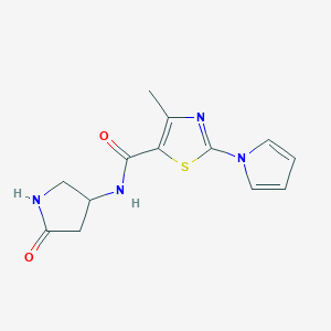 4-methyl-N-(5-oxopyrrolidin-3-yl)-2-(1H-pyrrol-1-yl)thiazole-5-carboxamide