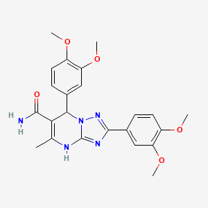 2,7-Bis(3,4-dimethoxyphenyl)-5-methyl-4,7-dihydro[1,2,4]triazolo[1,5-a]pyrimidine-6-carboxamide