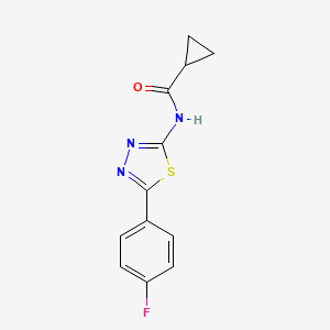 N-(5-(4-fluorophenyl)-1,3,4-thiadiazol-2-yl)cyclopropanecarboxamide