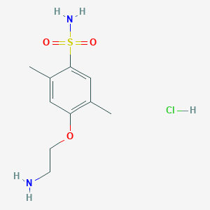 4-(2-Aminoethoxy)-2,5-dimethylbenzene-1-sulfonamide hydrochloride