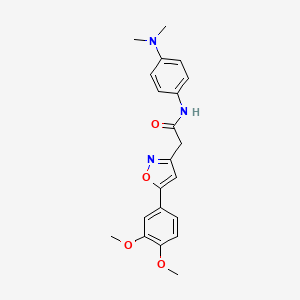 2-(5-(3,4-dimethoxyphenyl)isoxazol-3-yl)-N-(4-(dimethylamino)phenyl)acetamide