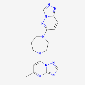 6-(4-(5-Methyl-[1,2,4]triazolo[1,5-a]pyrimidin-7-yl)-1,4-diazepan-1-yl)-[1,2,4]triazolo[4,3-b]pyridazine