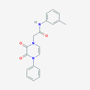 molecular formula C19H17N3O3 B2642056 2-(2,3-二氧代-4-苯基吡嗪-1-基)-N-(3-甲基苯基)乙酰胺 CAS No. 899214-54-1
