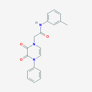 2-(2,3-dioxo-4-phenyl-1,2,3,4-tetrahydropyrazin-1-yl)-N-(3-methylphenyl)acetamide