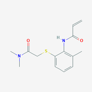 N-[2-[2-(Dimethylamino)-2-oxoethyl]sulfanyl-6-methylphenyl]prop-2-enamide