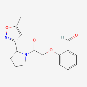2-[2-[2-(5-Methyl-1,2-oxazol-3-yl)pyrrolidin-1-yl]-2-oxoethoxy]benzaldehyde
