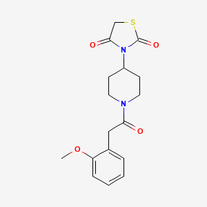 molecular formula C17H20N2O4S B2642065 3-(1-(2-(2-Methoxyphenyl)acetyl)piperidin-4-yl)thiazolidine-2,4-dione CAS No. 1795302-04-3