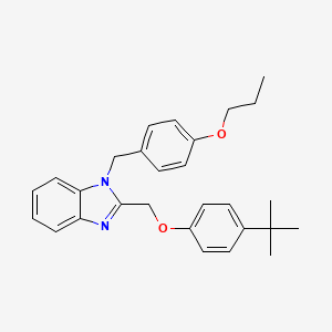 2-((4-(tert-butyl)phenoxy)methyl)-1-(4-propoxybenzyl)-1H-benzo[d]imidazole