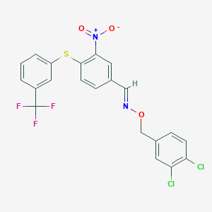 3-nitro-4-{[3-(trifluoromethyl)phenyl]sulfanyl}benzenecarbaldehyde O-(3,4-dichlorobenzyl)oxime