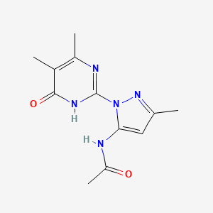 N-(1-(4,5-dimethyl-6-oxo-1,6-dihydropyrimidin-2-yl)-3-methyl-1H-pyrazol-5-yl)acetamide