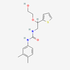 1-(3,4-Dimethylphenyl)-3-(2-(2-hydroxyethoxy)-2-(thiophen-2-yl)ethyl)urea
