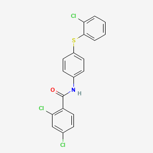 molecular formula C19H12Cl3NOS B2642093 2,4-二氯-N-[4-(2-氯苯基)硫代苯基]苯甲酰胺 CAS No. 339105-24-7