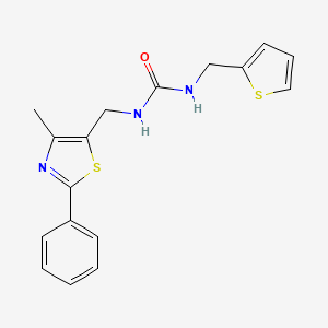 1-((4-Methyl-2-phenylthiazol-5-yl)methyl)-3-(thiophen-2-ylmethyl)urea