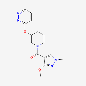 (3-methoxy-1-methyl-1H-pyrazol-4-yl)(3-(pyridazin-3-yloxy)piperidin-1-yl)methanone