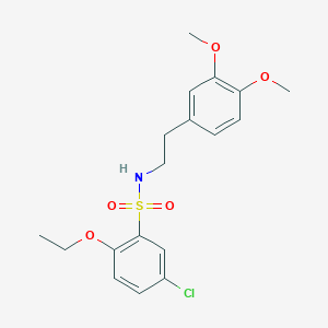 molecular formula C18H22ClNO5S B2642096 5-chloro-N-[2-(3,4-dimethoxyphenyl)ethyl]-2-ethoxybenzene-1-sulfonamide CAS No. 943190-69-0