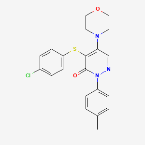 4-[(4-chlorophenyl)sulfanyl]-2-(4-methylphenyl)-5-morpholino-3(2H)-pyridazinone
