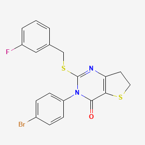 3-(4-bromophenyl)-2-((3-fluorobenzyl)thio)-6,7-dihydrothieno[3,2-d]pyrimidin-4(3H)-one
