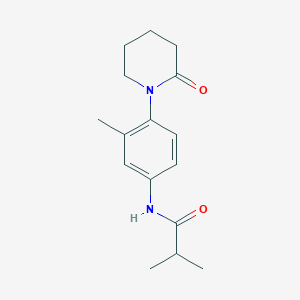 molecular formula C16H22N2O2 B2642105 N-(3-methyl-4-(2-oxopiperidin-1-yl)phenyl)isobutyramide CAS No. 941978-53-6