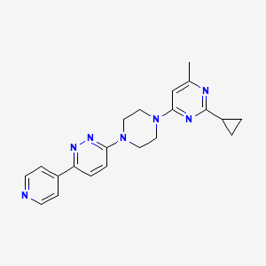 2-Cyclopropyl-4-methyl-6-[4-(6-pyridin-4-ylpyridazin-3-yl)piperazin-1-yl]pyrimidine