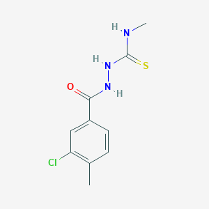 molecular formula C10H12ClN3OS B2642117 2-(3-chloro-4-methylbenzoyl)-N-methylhydrazinecarbothioamide CAS No. 695199-54-3