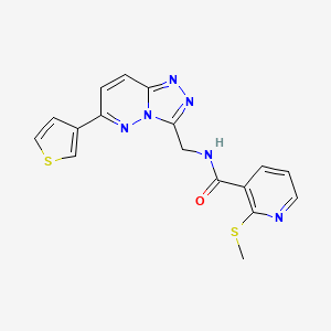 2-(methylthio)-N-((6-(thiophen-3-yl)-[1,2,4]triazolo[4,3-b]pyridazin-3-yl)methyl)nicotinamide