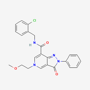 N-(2-chlorobenzyl)-5-(2-methoxyethyl)-3-oxo-2-phenyl-3,5-dihydro-2H-pyrazolo[4,3-c]pyridine-7-carboxamide