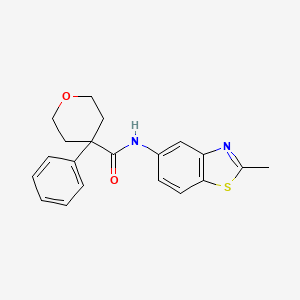 molecular formula C20H20N2O2S B2642135 N-(2-methylbenzo[d]thiazol-5-yl)-4-phenyltetrahydro-2H-pyran-4-carboxamide CAS No. 1206988-29-5