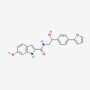 N-{2-[4-(furan-2-yl)phenyl]-2-hydroxyethyl}-6-methoxy-1H-indole-2-carboxamide