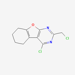 3-Chloro-5-(chloromethyl)-8-oxa-4,6-diazatricyclo[7.4.0.0^{2,7}]trideca-1(9),2,4,6-tetraene