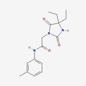 2-(4,4-diethyl-2,5-dioxoimidazolidin-1-yl)-N-(m-tolyl)acetamide