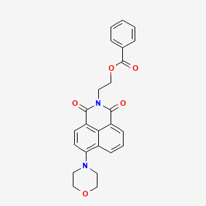 molecular formula C25H22N2O5 B2642170 2-(6-Morpholin-4-yl-1,3-dioxobenzo[de]isoquinolin-2-yl)ethyl benzoate CAS No. 313252-44-7