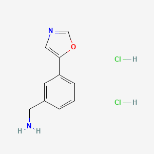 molecular formula C10H12Cl2N2O B2642171 二盐酸[3-(1,3-恶唑-5-基)苯基]甲胺 CAS No. 1909309-09-6