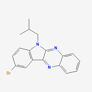 molecular formula C18H16BrN3 B2642182 9-bromo-6-isobutyl-6H-indolo[2,3-b]quinoxaline CAS No. 477512-56-4