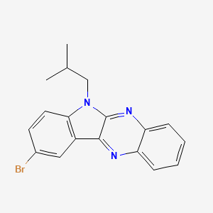 molecular formula C18H16BrN3 B2642182 9-溴-6-异丁基-6H-吲哚并[2,3-b]喹喔啉 CAS No. 477512-56-4