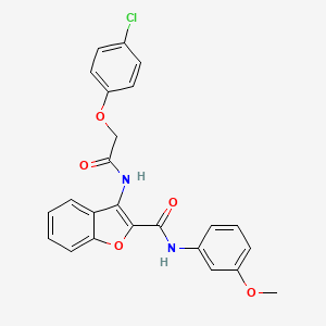 molecular formula C24H19ClN2O5 B2642185 3-(2-(4-chlorophenoxy)acetamido)-N-(3-methoxyphenyl)benzofuran-2-carboxamide CAS No. 887895-27-4