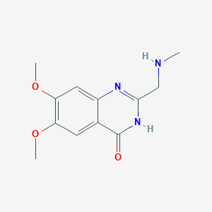 molecular formula C12H15N3O3 B2642202 6,7-二甲氧基-2-[(甲基氨基)甲基]喹唑啉-4(3H)-酮 CAS No. 929840-56-2