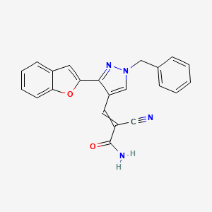 3-[3-(1-benzofuran-2-yl)-1-benzyl-1H-pyrazol-4-yl]-2-cyanoprop-2-enamide